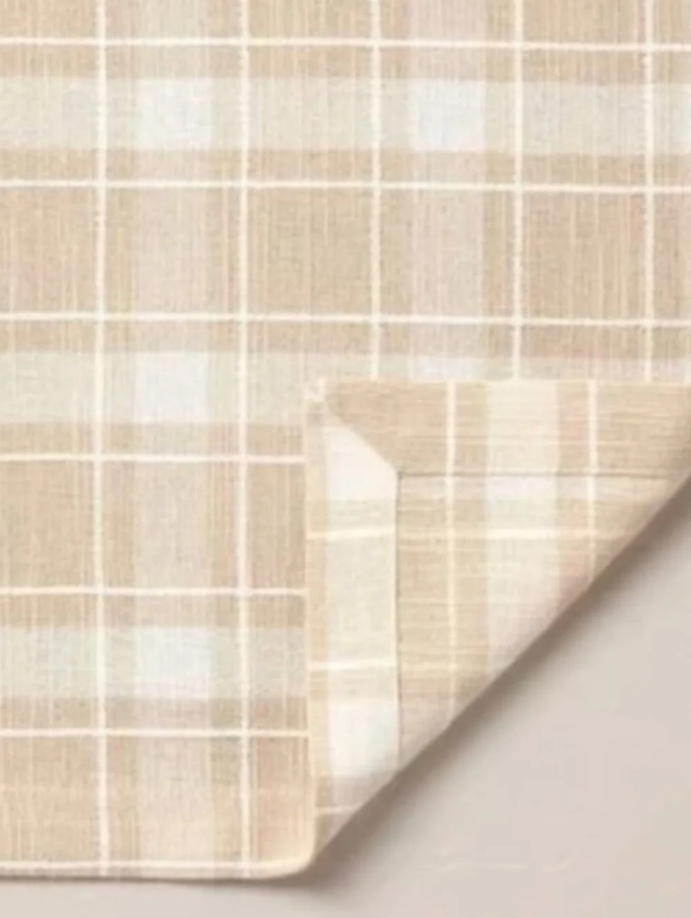 Hearth & Hand With Magnolia Windowpane Check Fabric Napkins Tan & White 4 Pack